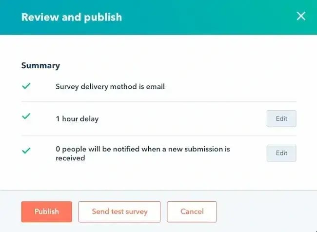 publish your customer feedback form in hubspot